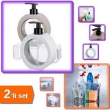Mikasso Beyaz Buzdolabı Düzenleyici Sepet + 350 ml Tezgah Üstü Oval Sabunluk - Mutfak ve Banyo Seti 17JCL0 P - Çok Renkli
