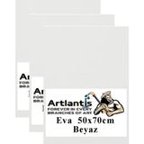 Mikasso Beyaz Eva 50X70 cm 3 Adet Eva Süngeri Okul Kreş Anasınıfı Elişi Etkinlikleri - Çok Renkli