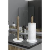 Mikasso Beyaz Granit Mermer Kağıt Havluluk Peçetelik Banyo Sofra Mutfak Ahşap Saplı (Ceviz) Beyaz Ahşap - Çok Renkli