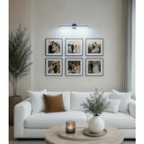 Mikasso Beyaz Işık Modern Kablosuz Lamba Aplik 33CM Premium Pilli LED Duvar Ayna Mutfak Banyo Dolap Alüminyu - Çok Renkli