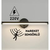 Mikasso Beyaz Işık Yapışkanlı Hareket Sensörlü Dekoratif Elektrikli Fotoğraf Tablo Dolap Aydılatma LED Aplik - Çok Renkli