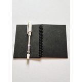 Mikasso Beyaz Kalemli Siyah Defter A6 Spiralli 32 Yaprak Karton Spiralli Çizgisiz Küçük Boy Siyah Konsept De - Çok Renkli
