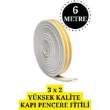 Mikasso Beyaz Kapı Pencere Soğuk Geçirmez Sızdırmaz Izolasyon Fitil Yapışkanlı 3x2=6 Metre Yüksek Kalite