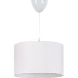 Mikasso Beyaz Sarkıt Kumaş Avize Çap 30 cm Tekli Lamba AV147 Kumaş 1 E27 Beyaz Salon / Oturma Odası - Çok Renkli