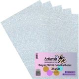 Mikasso Beyaz Simli Karton 35X50 5 Adet Simli Karton Beyaz 5 Adet 35*50 - Çok Renkli