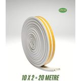 Mikasso Beyaz Yapışkanlı Kapı-Pencere Fitili Rüzgar Önleyici (10X2=20MT)