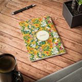 Mikasso Bez Ciltli Çizgili Defter Sert Kapaklı 160 Yaprak 14X20CM -8 Sert Düz Çizgili 160 Yaprak Orta Boy Ye - Çok Renkli