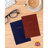 Mikasso Bez Ciltli Sert Kapaklı 14X20CM 2'li Çizgili Defter Seti Sert Düz Çizgili Orta Boy Çok Renkli Konsep