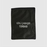 Mikasso Bez Kirli Çamaşır Torbası Kumaş Siyah 40 x 30 Tr
