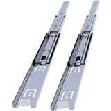 Mikasso Bilyalı Dolap Çekmece Rayı Metal En 3.6 cm Uzunluk 35 cm 1 Çift Gri