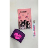 Mikasso Blackpink Defter Anahtarlık Cüzdan Kombin Karton Düz Çizgisiz 160 Yaprak Orta Boy Pembe Not Defteri - Çok Renkli