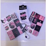 Mikasso Blackpink Defter Bez Kalemlik Çorap Sert Düz Çizgisiz 160 Yaprak Orta Boy Pembe Not Defteri A5 - Çok Renkli