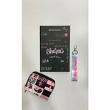 Mikasso Blackpink Defter Cüzdan Anahtarlık Kombin Karton Düz Çizgisiz 160 Yaprak Orta Boy Siyah Not Defteri - Çok Renkli