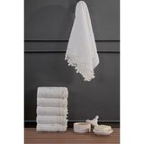 Mikasso Blanco 6 Adet 30X50 cm Güpürlü Dantelli Mutfak Havlusu | Havlu Seti | El Yüz Havlusu | Beyaz Pamuk B - Çok Renkli