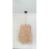Mikasso Bohem Rustik Modern Rafya Avize Çelik 1 E27 Çok Renkli Salon / Oturma Odası