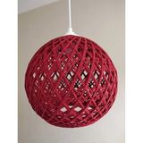 Mikasso Bohem,doğal,top Sarkıt Avize 25*25 1 Belirtilmemiş E27 Kırmızı Salon / Oturma Odası - Çok Renkli