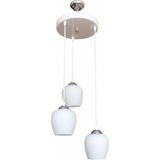Mikasso Boncuk 3'lü Avize Metal 2 E27 Kahverengi Salon / Oturma Odası - Çok Renkli