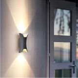 Mikasso Bonima Pc Kasa, 10 Watt Gün Işığı Dekoratif LED Aplik, Bahçe, Teras, Villa Dış Cephe Armatürü Siyah - Çok Renkli