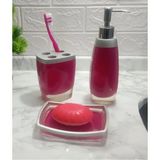 Mikasso Bosphorus Gri Pembe 3 Lü Banyo S Poliresin Reçine Pembe - Çok Renkli