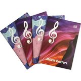 Mikasso Bound Simple A4 40 Yaprak Tek Ortalı Kk Müzik Defteri - 12 Adet Karton Düz Çizgisiz 40 Yaprak Büyük - Çok Renkli