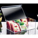 Mikasso Boxup 6 Bölmeli Dikdörtgen Çay ve Kahve Saklama Kutusu Plastik 15 x 23 Siyah Tr