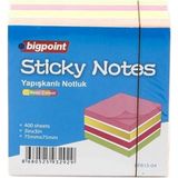 Mikasso Bp Yapışkanlı Küp Notluk 75X75 Pastel Renk 400 Yaprak Küp Not Kağıdı - Çok Renkli