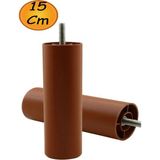 Mikasso Bro Mobilya Kanepe Koltuk Baza Yükseltme Yükseltici M8 Civatalı Destek Ayağı Ayakları Kahve 15CM. Ka