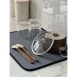 Mikasso Bulaşık Matı,bulaşık Kurutma Örtüsü,kurulama Bezi,tezgah Üstü Bulaşıklık 36X 45 cm Plastik Gri