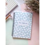 Mikasso Bulut Notepad A5 - Memopad, Bloknot, Defter, Not Kağıdı Sert Spiralli Kareli 50 Yaprak Orta Boy Mavi - Çok Renkli