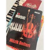 Mikasso Büyük Boy 30 Yaprak 2 Adet Müzik Defteri Karton Düz Belirtilmemiş Kırmızı Okul Defterleri Belirtilme - Çok Renkli