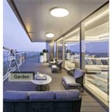 Mikasso Büyük Boy LED Panel Avize 24W 6500K Beyaz Işık 30CM Çapında Banyo Balkon Wc Aydınlatma Armatürü Meta - Çok Renkli