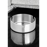 Mikasso Büyük Boy Paslanmaz Çelik Kül Tablası Krom Skoçlu Küllük 10 cm ( 1 Adet ) Metal Gri Yuvarlak