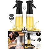 Mikasso Büyük Sprey Yağdanlık, Airfryer Püskürtmeli Sprey Cam Şişe Ayçiçek Zeytinyağı Sirkelik 300 ml Çok Re