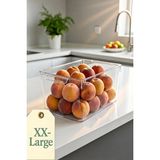 Mikasso Buzdolabı Organizeri Xx Large Boy Şeffaf Saklama Kutusu Dolap Içi Derin ve Geniş Organizer Plastik T