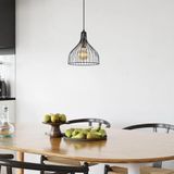 Mikasso Cafu Tekli Tel Sarkıt Avize Siyah, Modern Dekoratif Metal Lamba CAFU-11565 1 Belirtilmemiş E27 Siyah - Çok Renkli