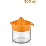 Mikasso Cam Limon Sıkacağı, Narenciye Sıkacağı, Portakal Sıkacağı Cam Narenciye Sıkacağı 300ML - Turuncu Cam
