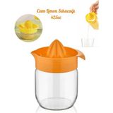 Mikasso Cam Limon Sıkacağı, Narenciye Sıkacağı, Portakal Sıkacağı Cam Narenciye Sıkacağı 425ML - Turuncu Çam