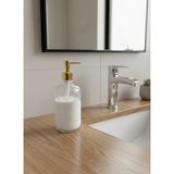 Mikasso Cam Sıvı Sabunluk 750 ml Banyo & Mutfak Için Şık Cam Sabun Dispanseri Cam Beyaz - Çok Renkli