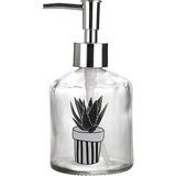Mikasso Cam Sıvı Sabunluk,kaktüs 1 Desen 300ML 7,6X15,5CM Ahşap Altın - Çok Renkli