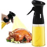 Mikasso Cam Sprey Yağdanlık Airfryer Için Yağdanlık, Püskürtmeli Sprey Cam Şişe Zeytinyağı Püskürtücü Siyah