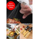Mikasso Cam Sprey Yağdanlık Püskürtmeli Sprey Şişe Airfryer Ayçiçek Zeytinyağı Sirkelik 200 ml Turuncu