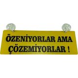Mikasso Cam Süsü Yazı ’özeniyorlar Ama Çözemiyorlar’ Mdf Vantuzlu - Çok Renkli