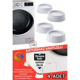 Mikasso Çamaşır Makinası ve Kurutmalık Titreşim Önleyici Beyaz 4 Adet
