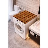 Mikasso Çamaşır Makinesi Kurutma Makinesi Örtüsü Koruma Pedi Matı Kaymaz Yıkanabilir Polyester Beyaz - Çok Renkli