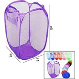 Mikasso Çamaşır Sepeti & Oyuncak Filesi Orta Boy 40*40*70 cm Plastik Siyah 70 x 40 Tr