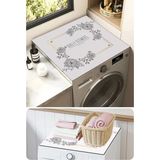 Mikasso Çamaşır ve Kurutma Makinesi Üstü Düzenleyici Matı Kaymaz Sıvı Geçirmez Örtüsü 60X60CM Kumaş Gri - Çok Renkli