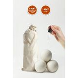 Mikasso Çamaşır Yün Kurutma Topu - Doğal Yumuşatıcı - Kurutma Makinesi Için - 3 Adet - Xl Tr