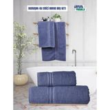 Mikasso Can Hamam Seti 90*140 Beden ve 50*90 El Yüz Havlusu Pamuklu Gri - Çok Renkli