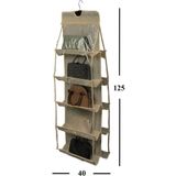 Mikasso Çanta Düzenleyici Askılı Dolap Içi 10 Cepli Organizer (Krem) Kumaş 45 x 125 Krem Tr