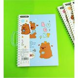 Mikasso Capybara A4 Sketchbook – 45 Yaprak / 250 gr / Spiral Cilt Sert Düz Orta Boy Çok Renkli Okul Defterle